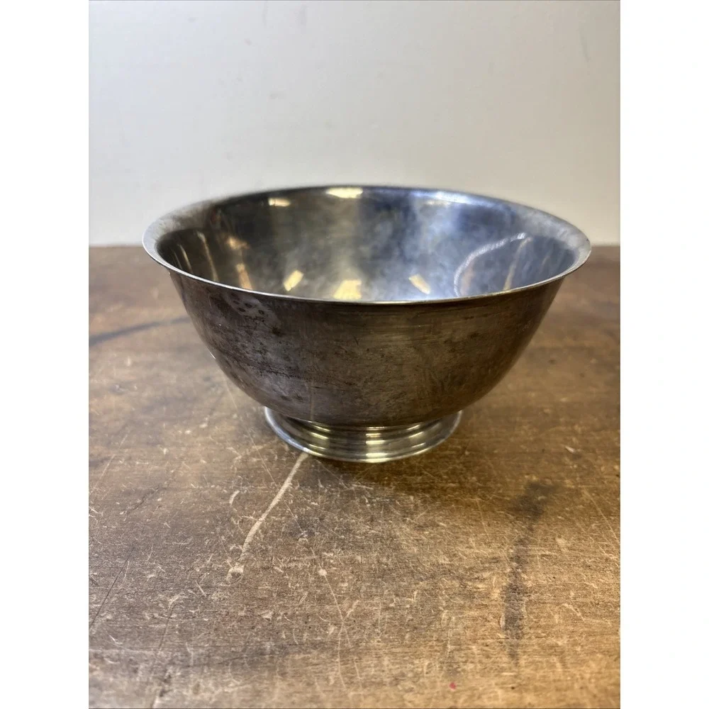 Vtg Sons Of Liberty Bowl By Paul Revere Reproduction Oneida Silversmiths 6